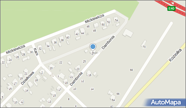 Krapkowice, Dambonia, 27, mapa Krapkowice