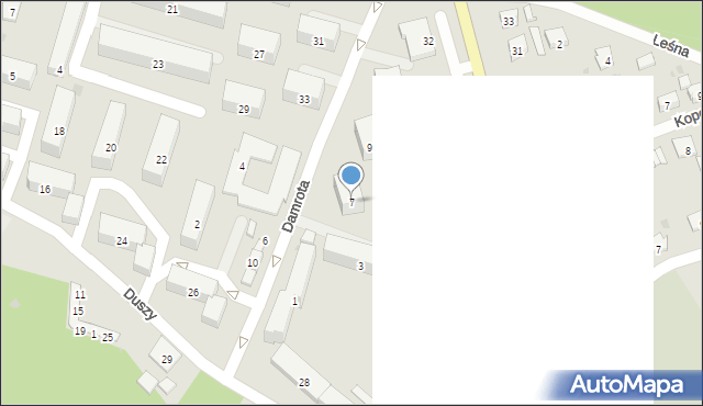 Krapkowice, Damrota, 7, mapa Krapkowice