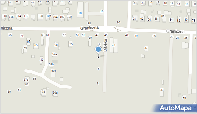 Kraśnik, Daleka, 4, mapa Kraśnik
