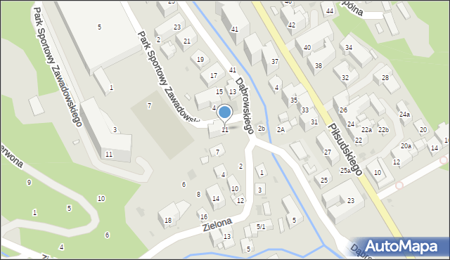 Krynica-Zdrój, Dąbrowskiego Jarosława, gen., 11, mapa Krynica-Zdrój