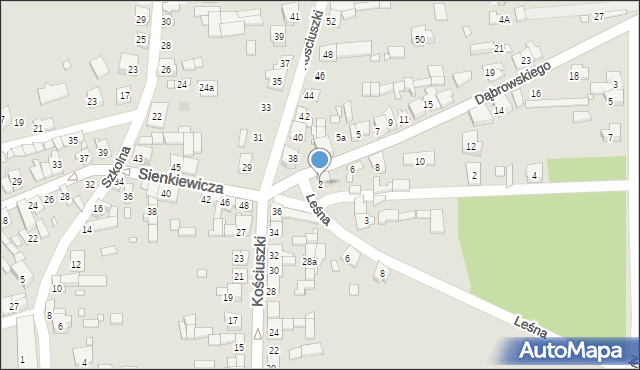 Krzepice, Dąbrowskiego, 2, mapa Krzepice