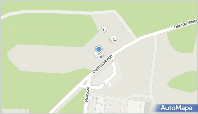 Krzepice, Dąbrowskiego, 71b, mapa Krzepice