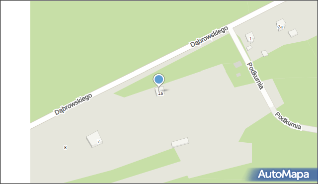 Krzepice, Dąbrowskiego, 92, mapa Krzepice