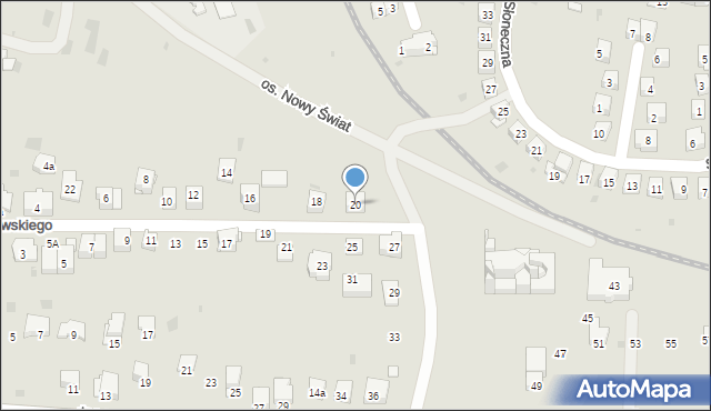 Krzeszowice, Dąbrowskiego J., 20, mapa Krzeszowice