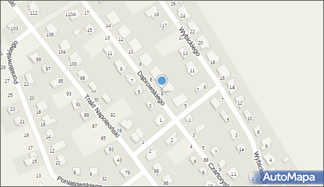Krzyszkowo, Dąbrowskiego Henryka, gen., 4, mapa Krzyszkowo