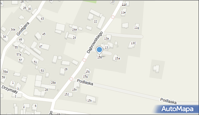 Łąka, Dąbrowskiego Jarosława, gen., 15b, mapa Łąka