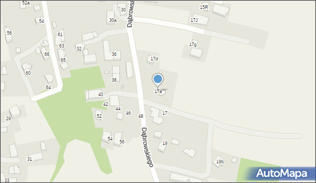Łąka, Dąbrowskiego Jarosława, gen., 17a, mapa Łąka