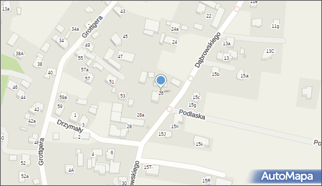 Łąka, Dąbrowskiego Jarosława, gen., 26, mapa Łąka