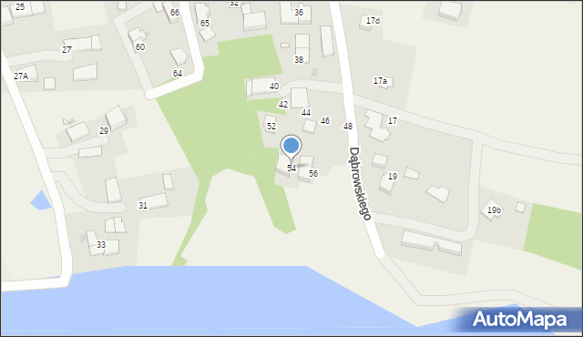 Łąka, Dąbrowskiego Jarosława, gen., 54, mapa Łąka