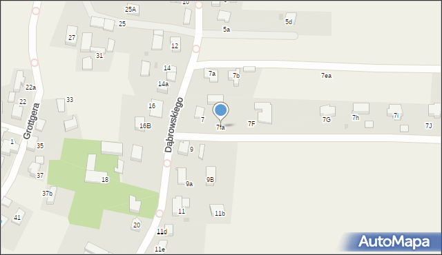 Łąka, Dąbrowskiego Jarosława, gen., 7fa, mapa Łąka