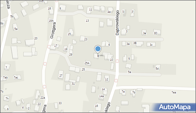 Łąka, Dąbrowskiego Jarosława, gen., 8, mapa Łąka