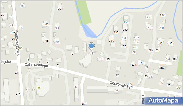 Łańcut, Dąbrowskiego Henryka, gen., 11, mapa Łańcut