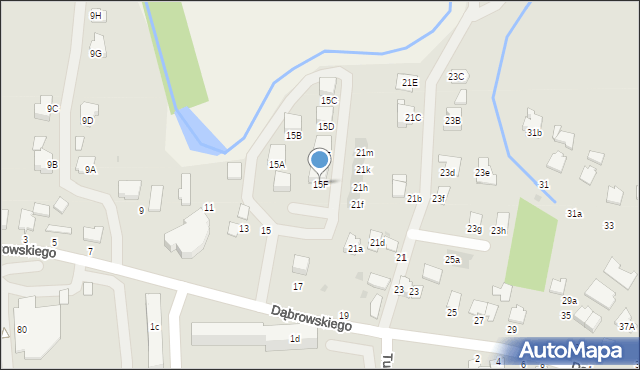 Łańcut, Dąbrowskiego Henryka, gen., 15F, mapa Łańcut