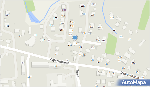 Łańcut, Dąbrowskiego Henryka, gen., 21d, mapa Łańcut