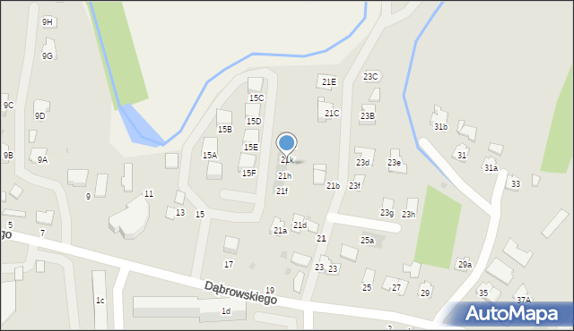 Łańcut, Dąbrowskiego Henryka, gen., 21j, mapa Łańcut