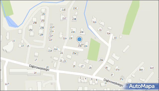 Łańcut, Dąbrowskiego Henryka, gen., 23g, mapa Łańcut