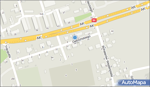 Łańcut, Daszyńskiego Ignacego, 14, mapa Łańcut