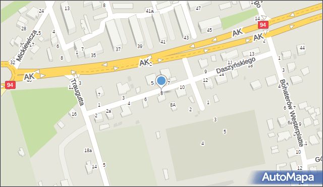 Łańcut, Daszyńskiego Ignacego, 8, mapa Łańcut