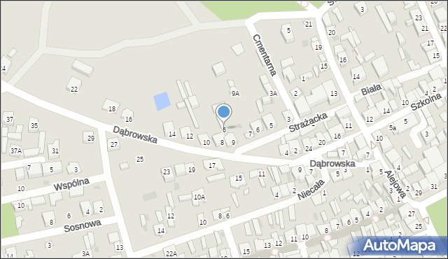 Łaskarzew, Dąbrowska, 6, mapa Łaskarzew