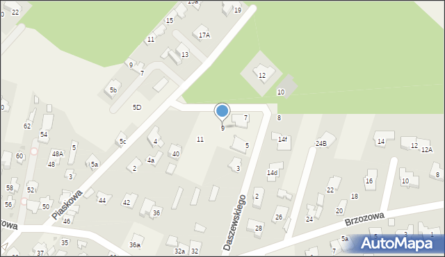 Laski, Daszewskiego Antoniego, 9, mapa Laski