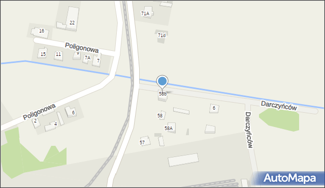 Ławy, Darczyńców, 58b, mapa Ławy