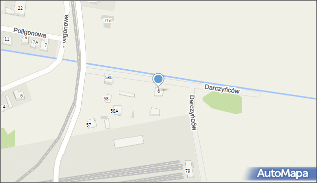 Ławy, Darczyńców, 6, mapa Ławy