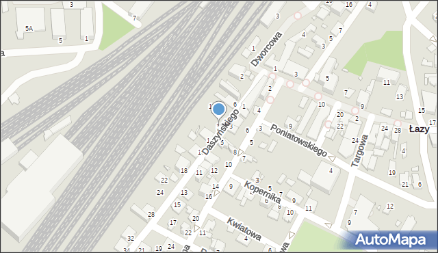 Łazy, Daszyńskiego Ignacego, 12, mapa Łazy