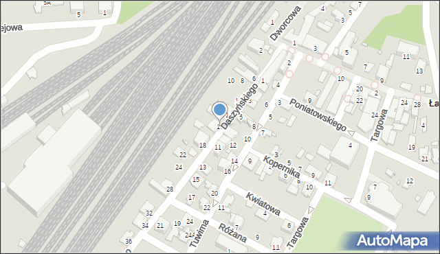 Łazy, Daszyńskiego Ignacego, 16, mapa Łazy