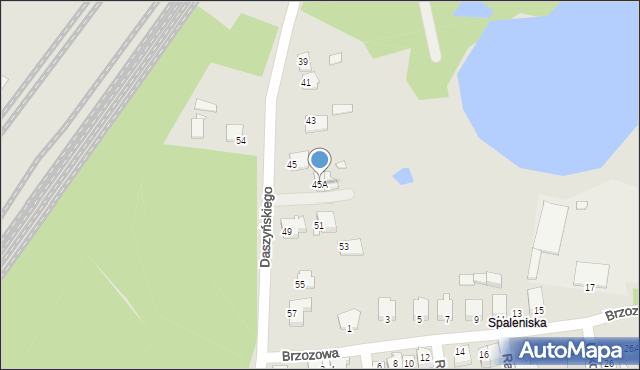 Łazy, Daszyńskiego Ignacego, 45A, mapa Łazy