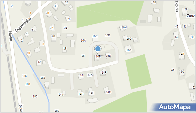 Łęg Tarnowski, Dąbrowska, 16B, mapa Łęg Tarnowski