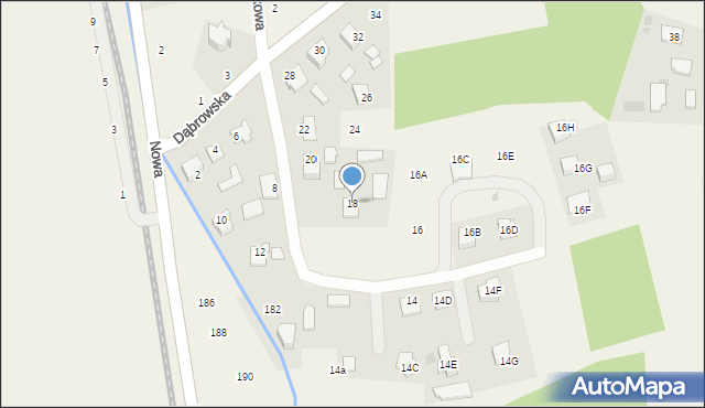 Łęg Tarnowski, Dąbrowska, 18, mapa Łęg Tarnowski