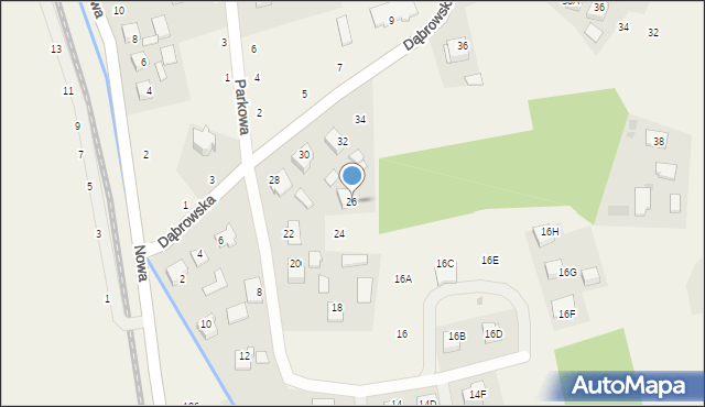 Łęg Tarnowski, Dąbrowska, 26, mapa Łęg Tarnowski
