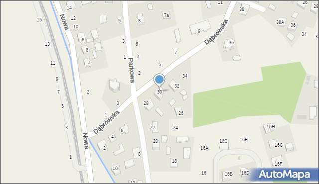 Łęg Tarnowski, Dąbrowska, 30, mapa Łęg Tarnowski