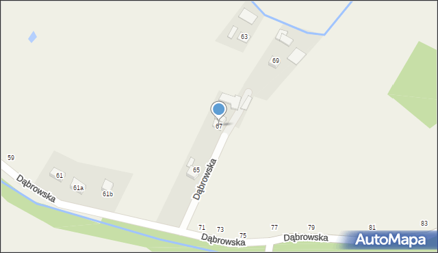 Łęg Tarnowski, Dąbrowska, 67, mapa Łęg Tarnowski