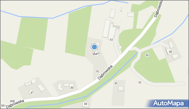 Łęg Tarnowski, Dąbrowska, 93A, mapa Łęg Tarnowski