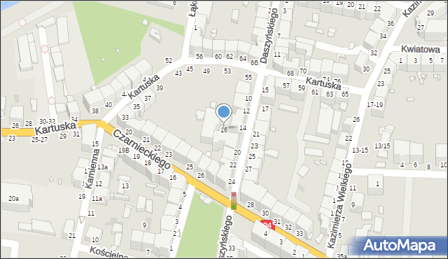 Legnica, Daszyńskiego Ignacego, 16, mapa Legnicy