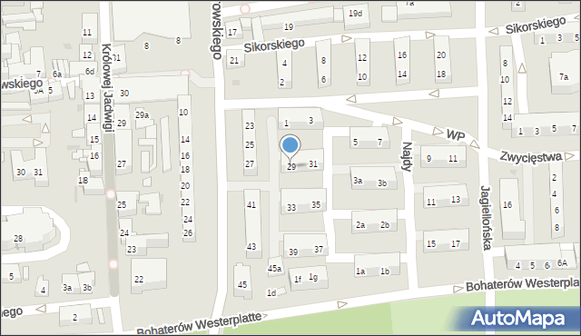 Leszno, Dąbrowskiego Jarosława, gen., 29, mapa Leszno