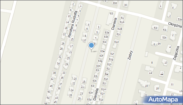 Lesznowola, Daniela, 11, mapa Lesznowola