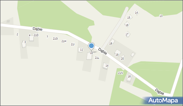 Lgotka, Dąbie, 12, mapa Lgotka