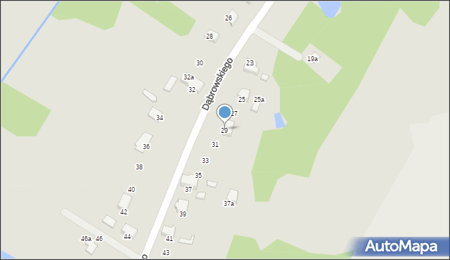 Libiąż, Dąbrowskiego Jarosława, gen., 29, mapa Libiąż