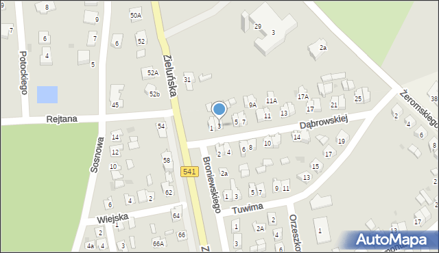 Lidzbark, Dąbrowskiej Marii, 3, mapa Lidzbark