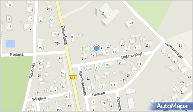 Lidzbark, Dąbrowskiej Marii, 7, mapa Lidzbark