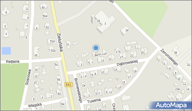 Lidzbark, Dąbrowskiej Marii, 9A, mapa Lidzbark