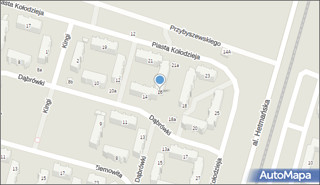 Łódź, Dąbrówki, 16, mapa Łodzi