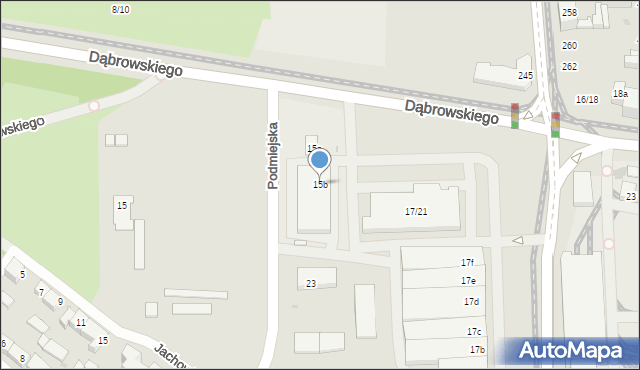 Łódź, Dąbrowskiego Jarosława, gen., 15b, mapa Łodzi