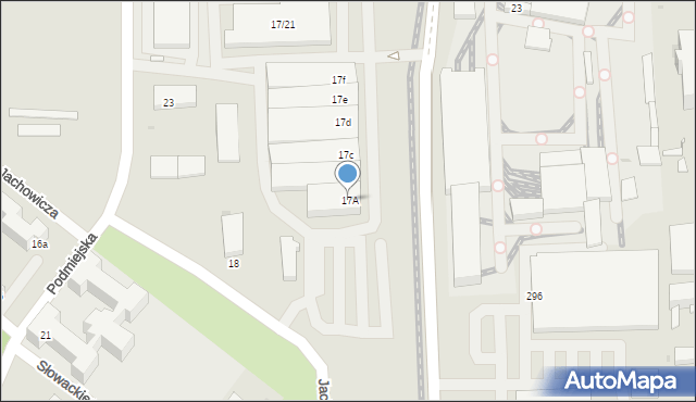 Łódź, Dąbrowskiego Jarosława, gen., 17A, mapa Łodzi
