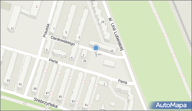 Łódź, Daniłowskiego Gustawa, 2, mapa Łodzi