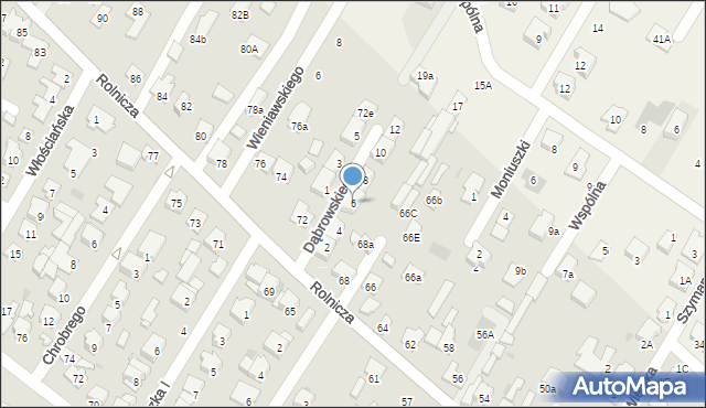 Łomianki, Dąbrowskiego Jana, 6, mapa Łomianki