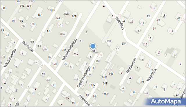 Łomianki, Dąbrowskiego Jana, 9, mapa Łomianki