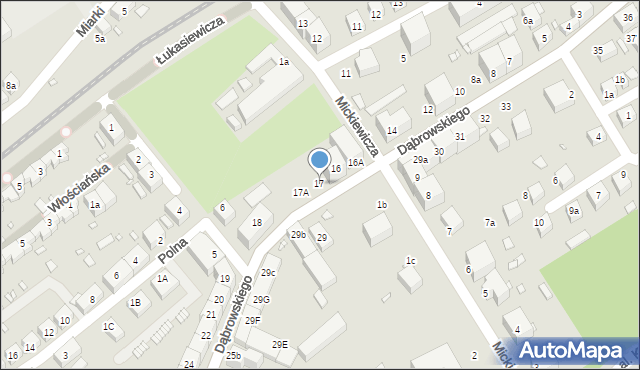 Lubań, Dąbrowskiego Jarosława, gen., 17, mapa Lubań